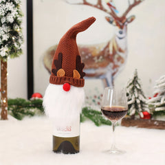 Christmas Gnomes Wine Bottle Cover Santa Decorations