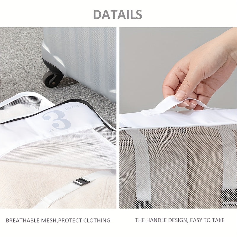 Lightweight Clear Luggage Organizer Dacron Packing Cubes Storage Bag