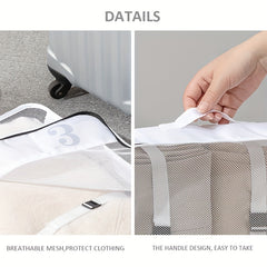 Lightweight Clear Luggage Organizer Dacron Packing Cubes Storage Bag