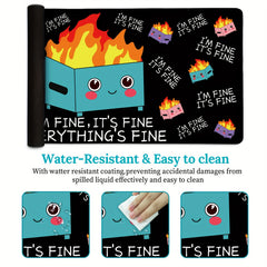 Happy Fire Box Rubber Mouse Pad