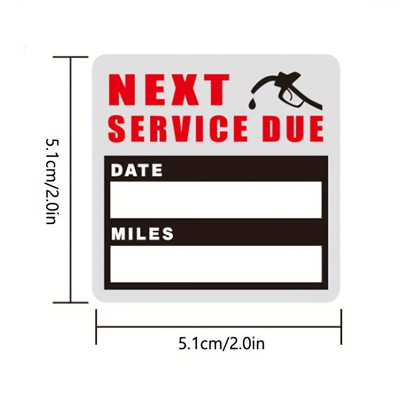 120 Sheets Car Change Sticker Maintenance Reminder Waterproof