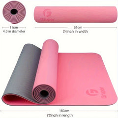 Non Slip TPE Yoga Mat 6MM Thickness Fitness Mat
