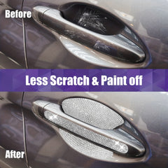 10pcs Car Door Handle Protector: Sparkle & Protection