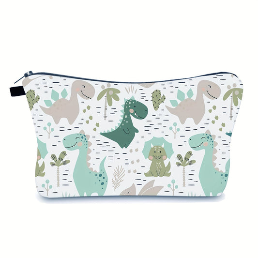 Dinosaur Print Makeup Bag Cosmetic Pouch Zipper Travel Toiletry Handbag