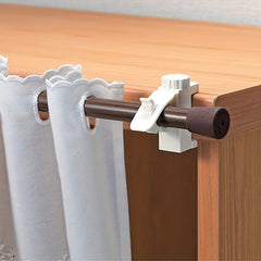 2pcs Curtain Rods Bracket Hanger Hooks - Wall Organizer for Home