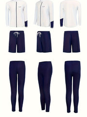 Men's Quick Drying Diving Suit Long Sleeve Jacket and Shorts Wetsuit
