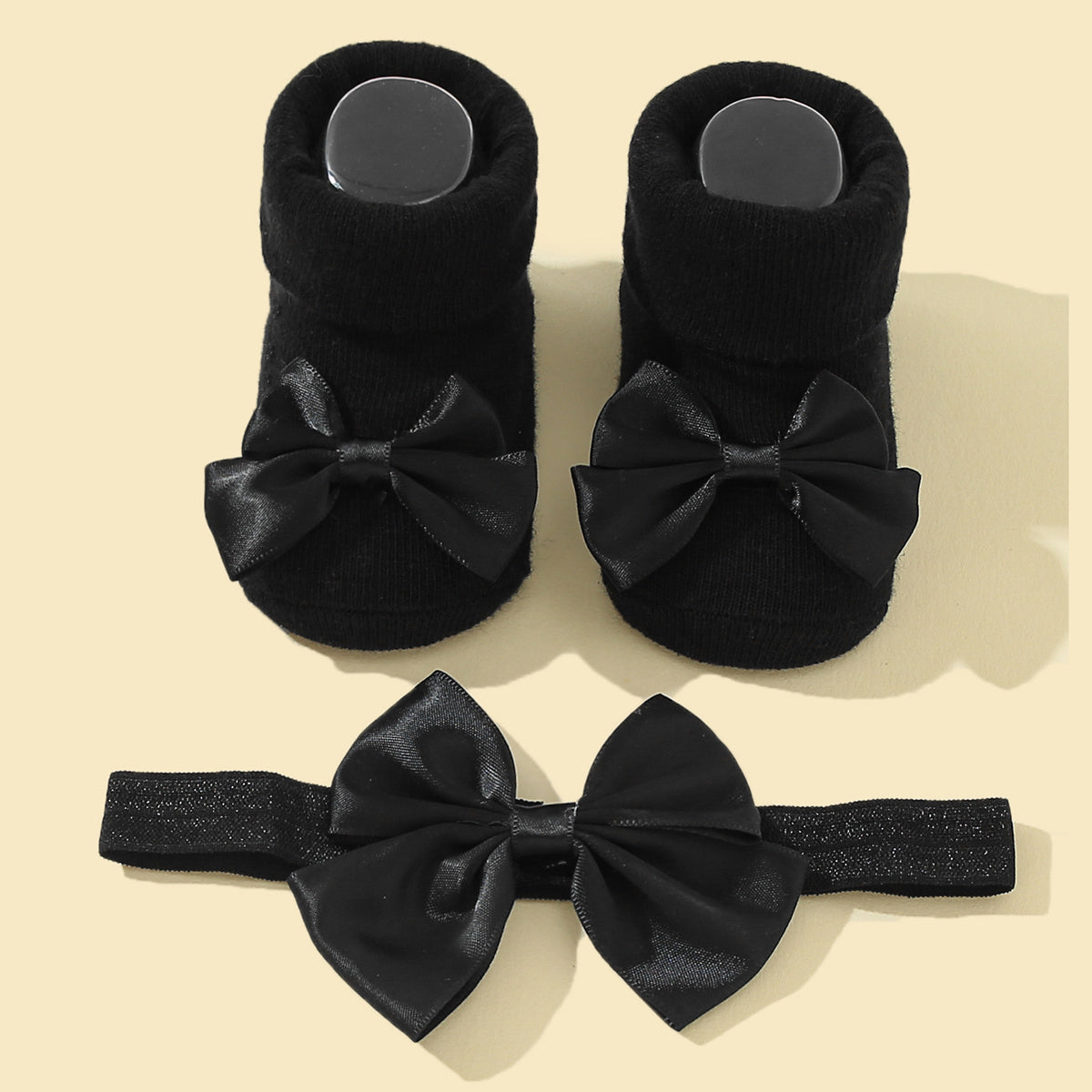 Baby Girls Bow Headband & Socks Gift Set