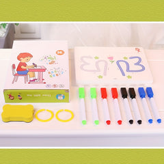 50pcs Children's Control Pen Training Cards Reusable Set Left Right Brain Toys