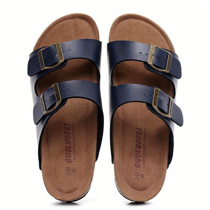 Men's Open Toe Slip On Strap Slides Non slip Sandals