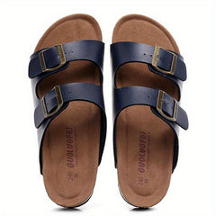 Men's Open Toe Slip On Strap Slides Non slip Sandals