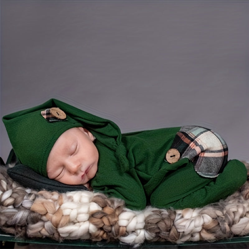 Newborn Christmas Photo Shooting Set Baby Romper Photography Costume