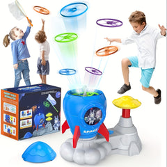 Outdoor Rocket Launcher Flying Spinner Disc Chasing Game for Kids