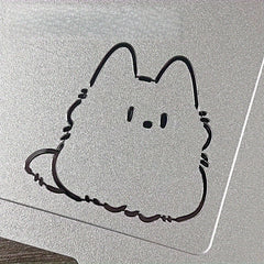 3D Cartoon Cat Pillow Metallic Texture Stickers Waterproof Decorative