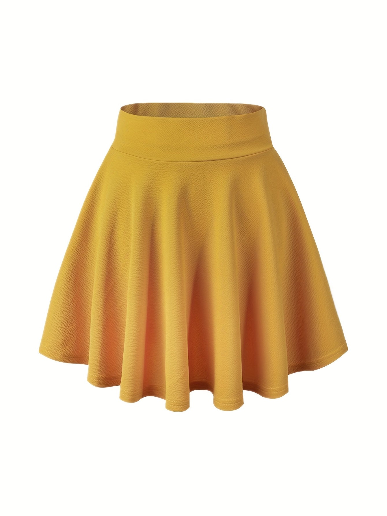 Kpop Solid High Waist Skater Skirts Casual Pleated Comfy Mini Skirts