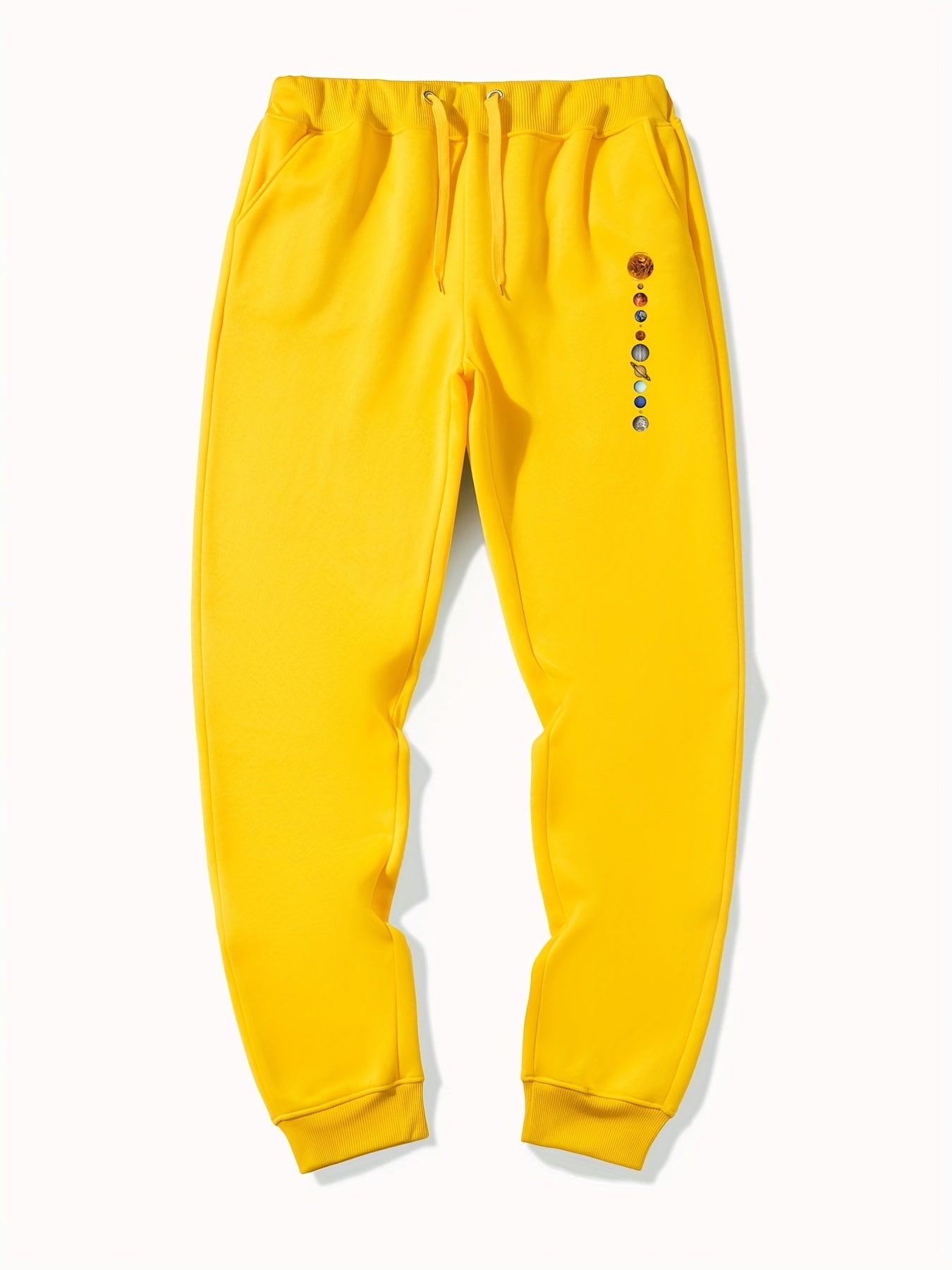 Planet Pattern Casual Stretch Joggers Men s Sweatpants For Spring