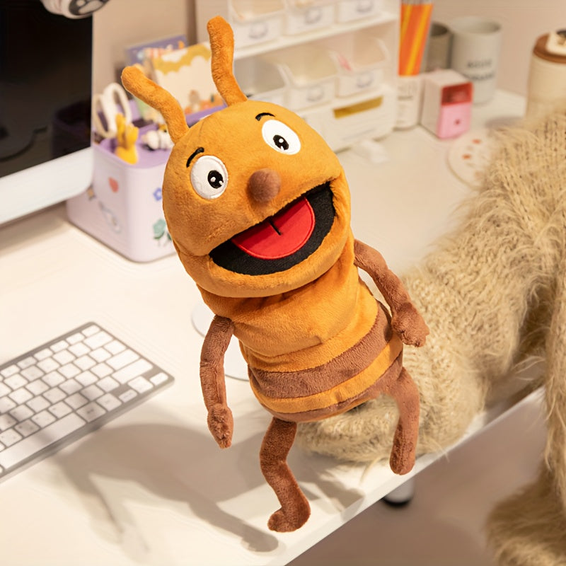 30cm Realistic Plush Insect Hand Puppet - Soft Bee Puppet for Storytelling