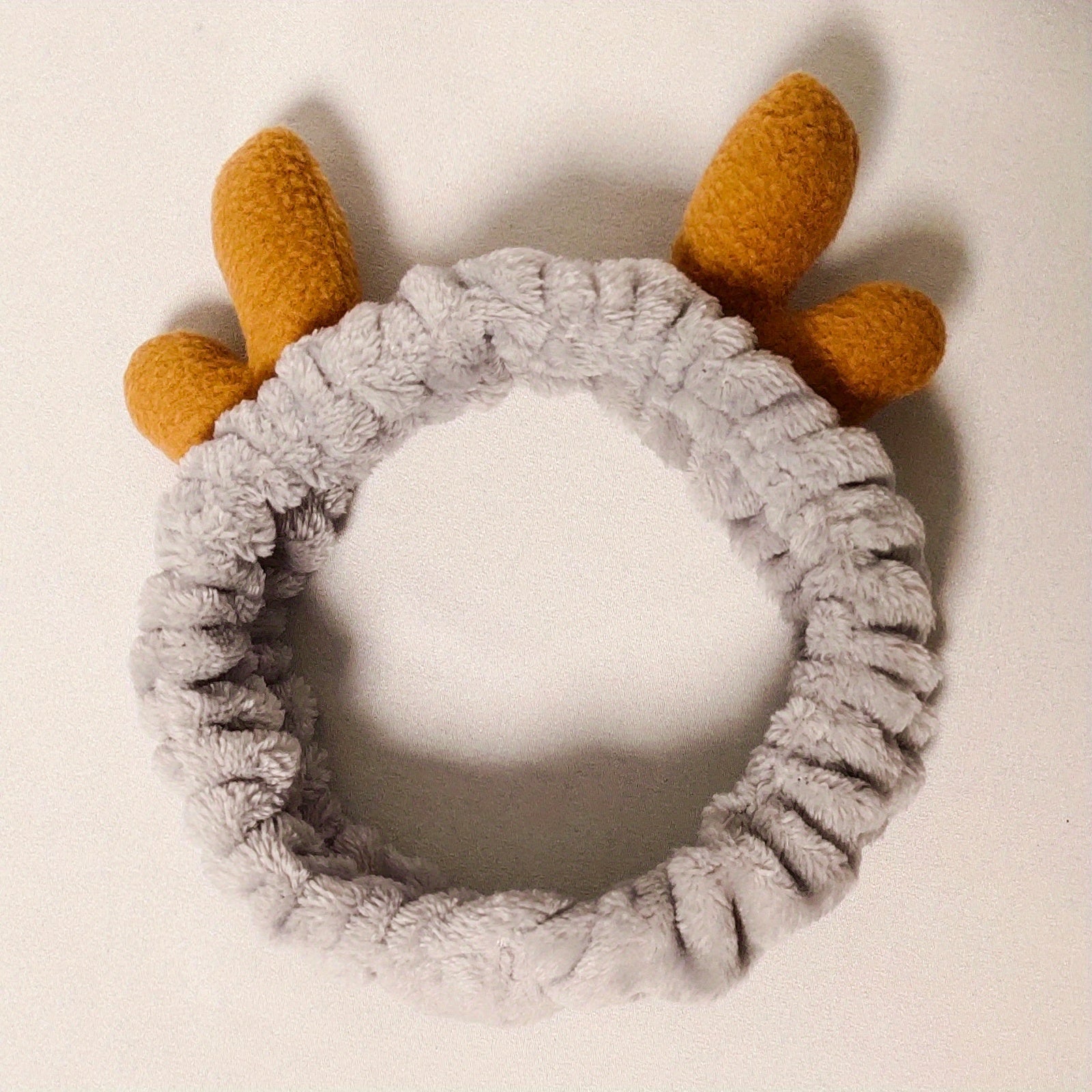 Cartoon Antlers Ear Headband Elastic Makeup Headband Plush Hair Band