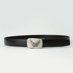 Men's Western Style PU Alloy Automatic Buckle Eagle Pattern Belt