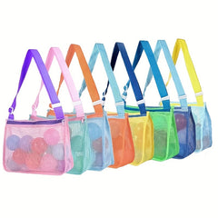Kids Beach Mesh Bag Shell Collection Toy Storage Beach Bag