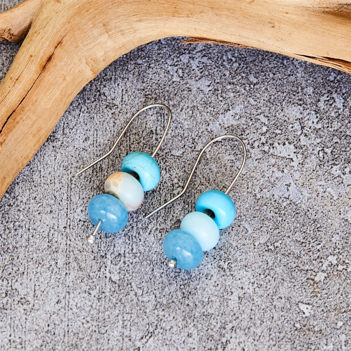 Boho Turquoise Bead Earrings