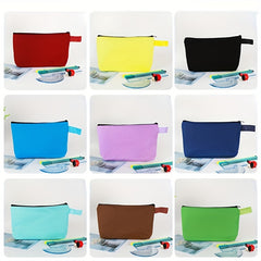 Canvas Makeup Bags Travel Cosmetic Bag Plain Makeup Pouch DIY Craft Bags