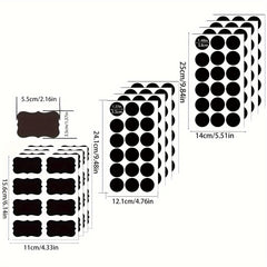 Geometric Circles Kitchen PVC Label Sticker Set
