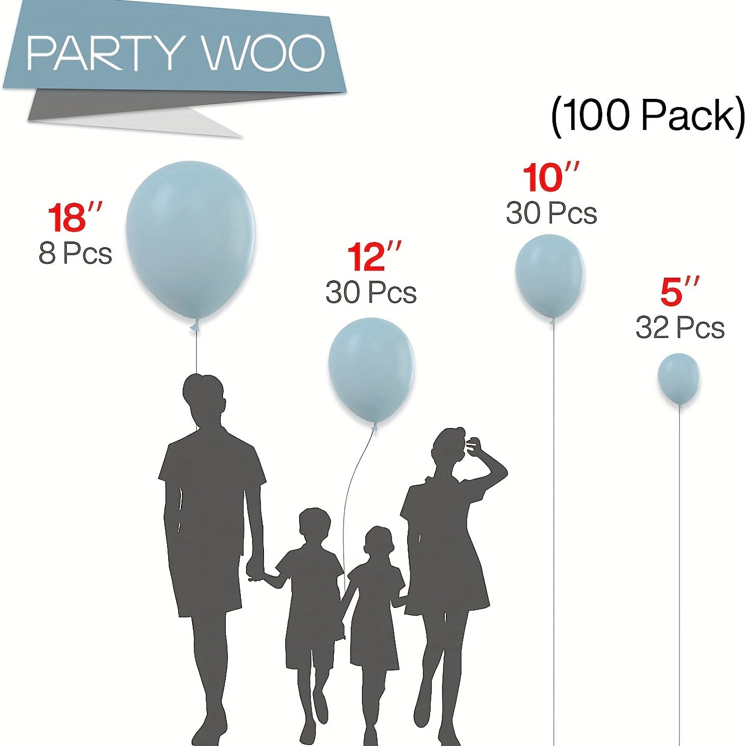 100pcs Matte Light Balloons Combo Pack for Garland or Arch