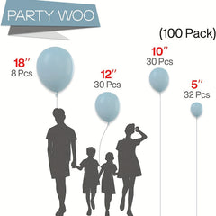100pcs Matte Light Balloons Combo Pack for Garland or Arch