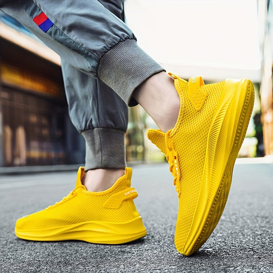 Men's Breathable Sneakers Comfy Non Slip Lace Up Shoes