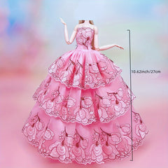 Doll Princess Ball Gown Dresses Party Evening Skirt Bridal Wedding Doll Clothes