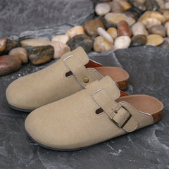 Women's Cork Clogs Mules w/ Buckle Strap, Slip On Shoes