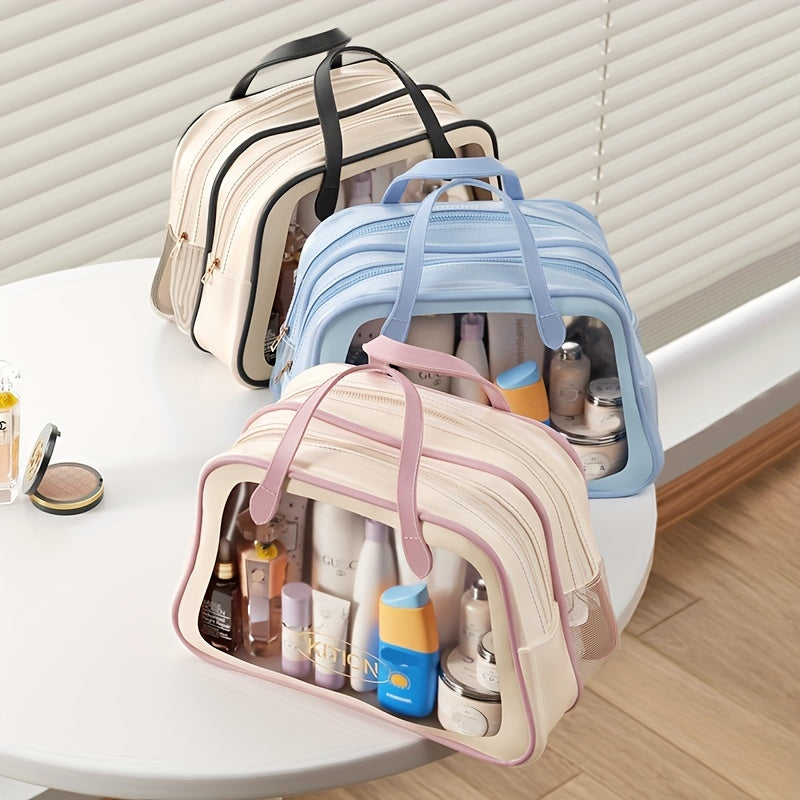 Clear Waterproof Makeup Bag Large Capacity Storage Pouch & Travel Accessories