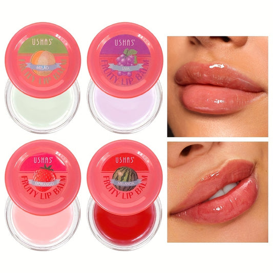 Fruit Flavor Lip Balm Moisturizing Lip Plumper Jelly Tinted Lip Mask