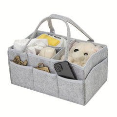 Dark Shade Diaper Storage Basket - Sturdy Organizer for Kids