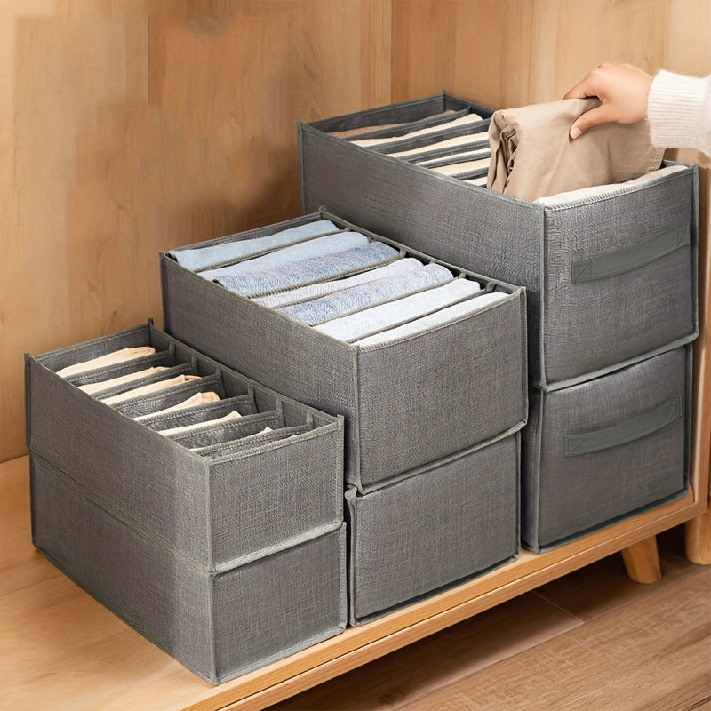 Collapsible Non Woven Jeans Storage Box - Clothes & Pants Organizer