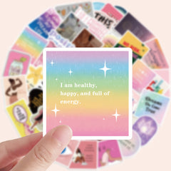 50pcs Reusable Vision Board Stickers with Positive Affirmations