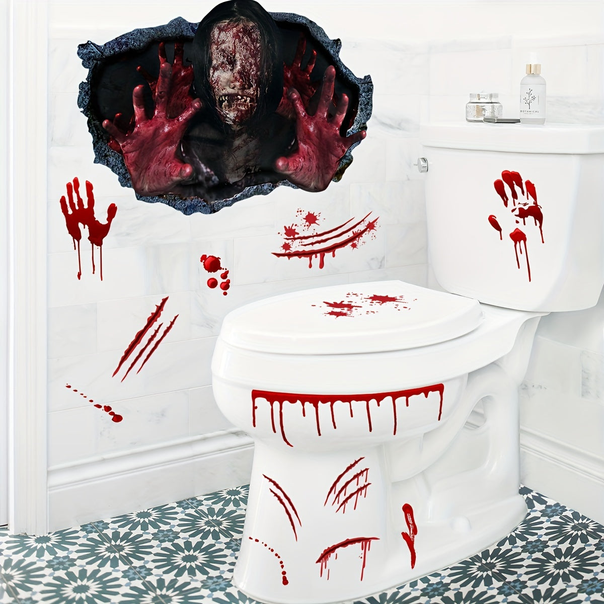 Halloween Handprint Horror Wall Decal