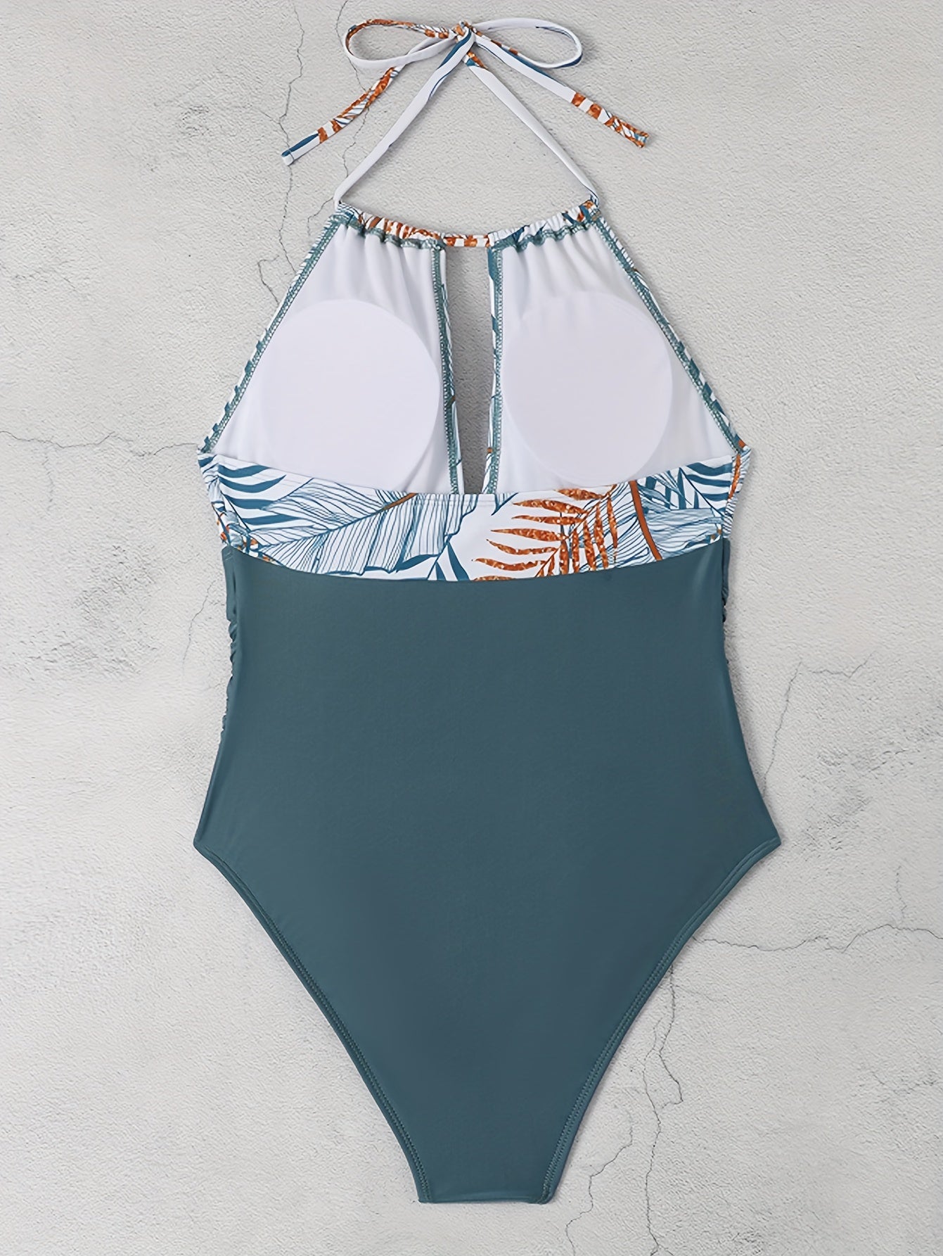  Colorblock Cut Out One Piece Swimsuit