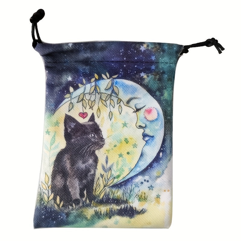 Boutique Velvet Drawstring Kitty Cat Storage Bag For Kids Birthday Party