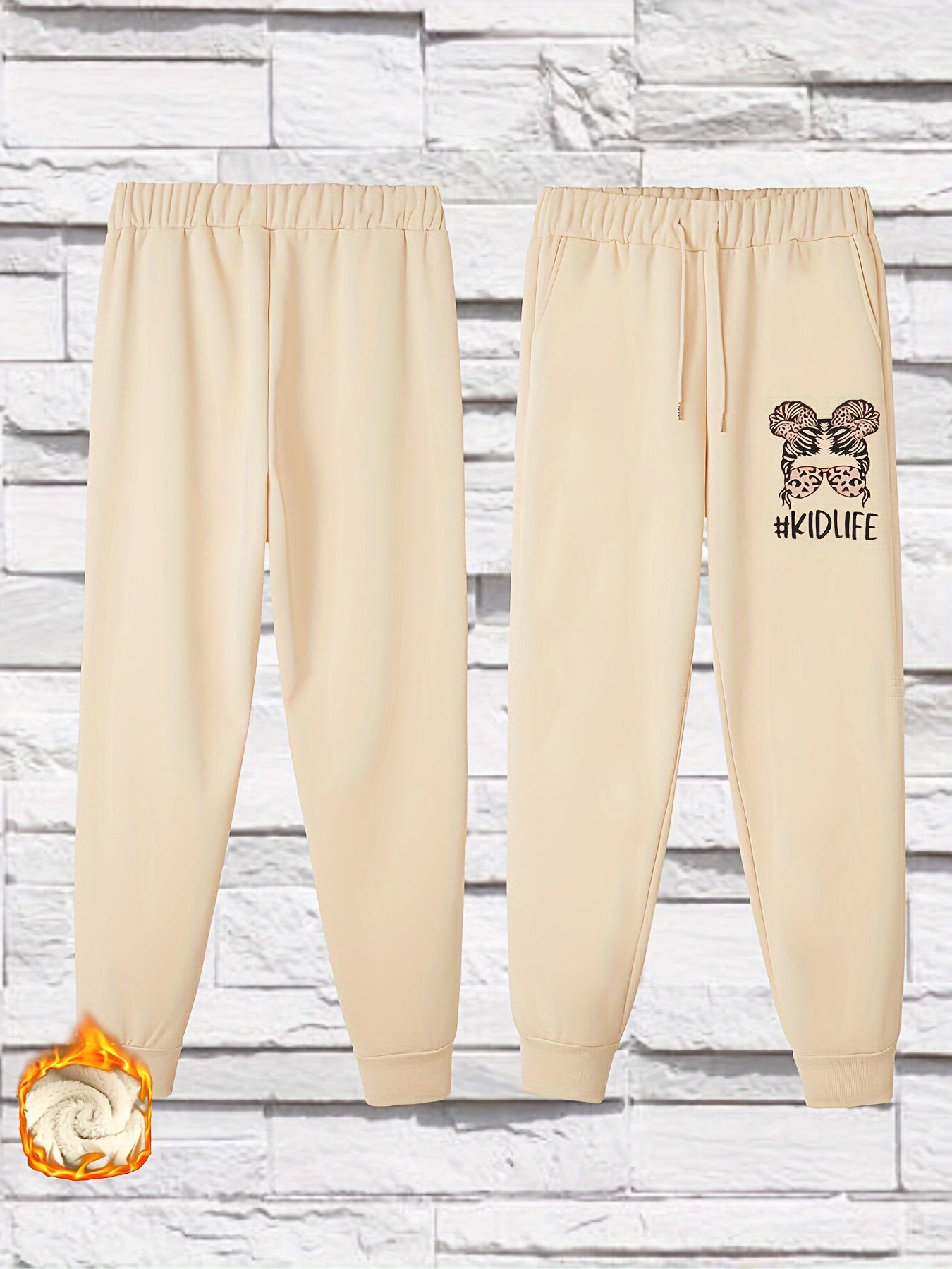  Cartoon Graphic Drawstring Joggers