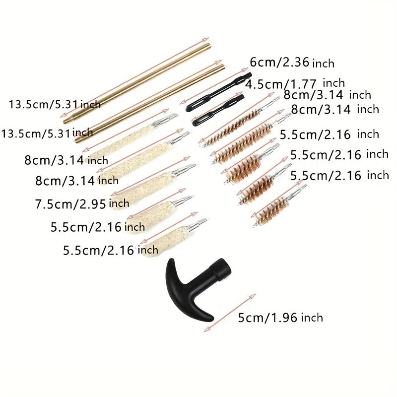 Outdoor Gun Cleaning Set with Tube Brush Tool Cloth Bag and Pipe Dredge Brush