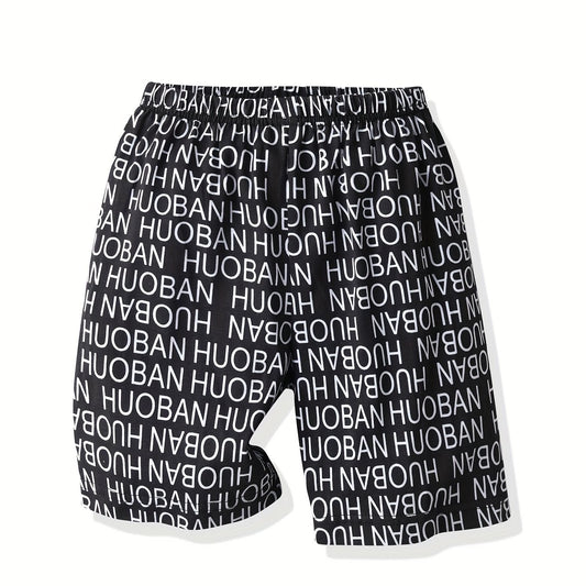 Boys Letter Graphic Print Shorts for Summer