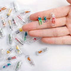 Mini Adhesive Capsule 3D Character Statues Multicolor