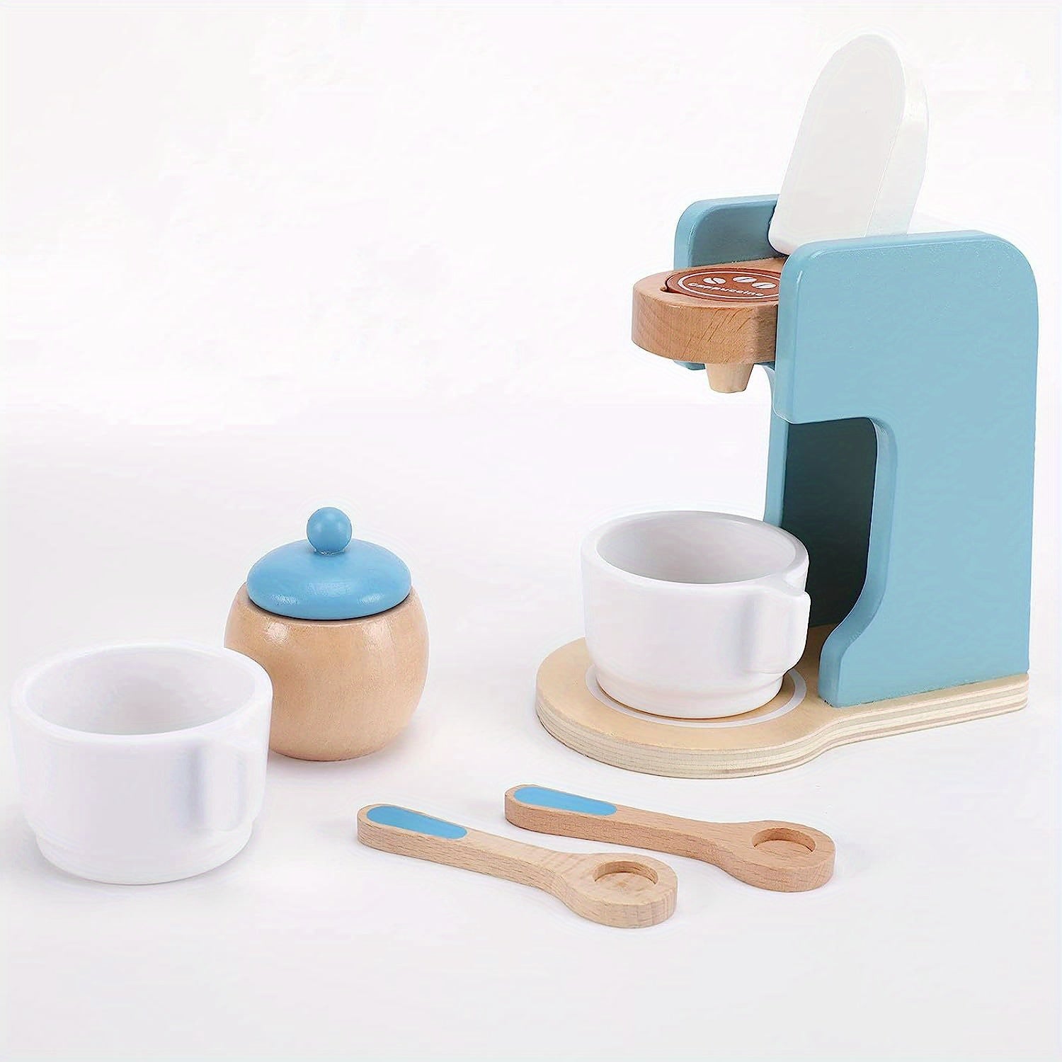 8-Piece Wooden Kitchen Toys Pretend Play Set for Boys & Girls