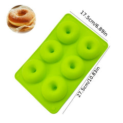 6-Hole Non-Stick Silicone Donut Mold for Baking Pastry