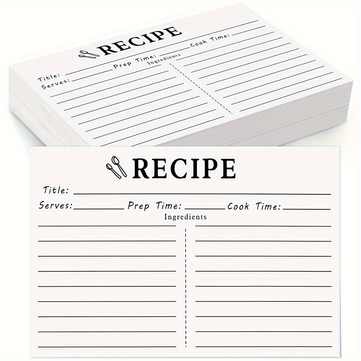 70pcs Recipe Cards Double Sided Blank For Bridal Shower And Wedding
