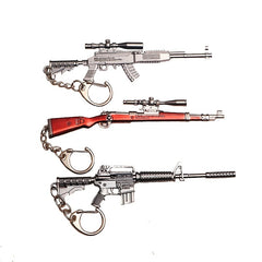 Alloy Toy Gun Model Keychain for Men and Boys