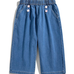 Girl's Summer Loose Thin Casual Jeans Pants