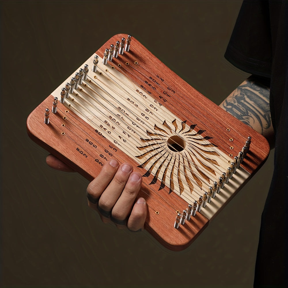 Prof Leyaqin Harp Lyre 17 31 String Maple Zambian Pear Finger Thumb Piano