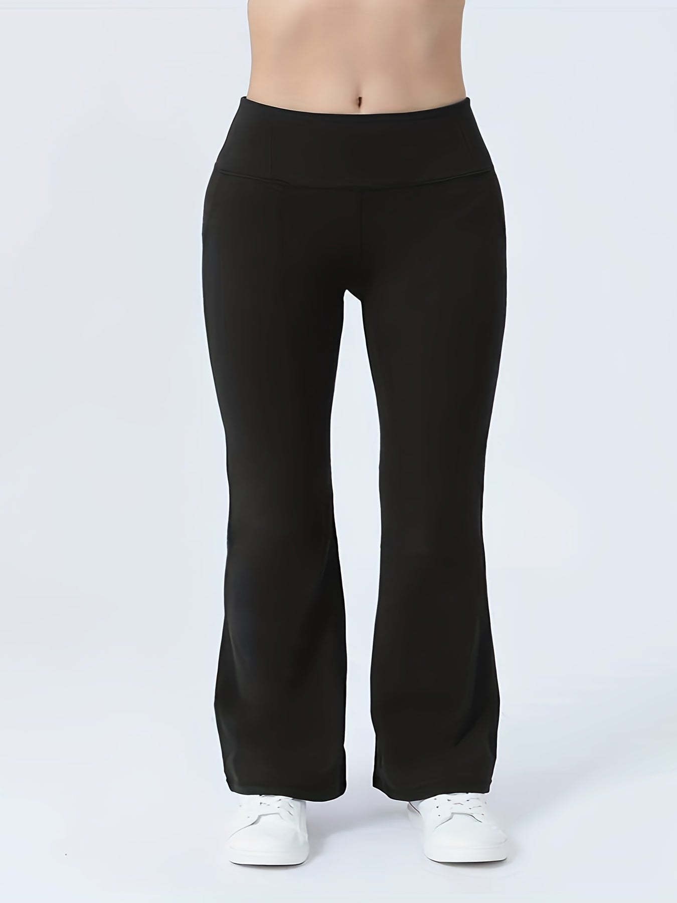  Casual Pants High Stretch Flare Leg Pants
